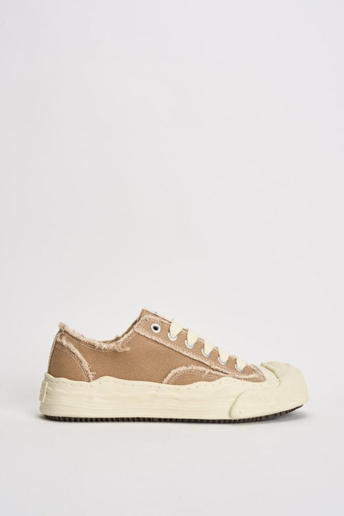 Sneakers uomo marrone chiaro in canvas