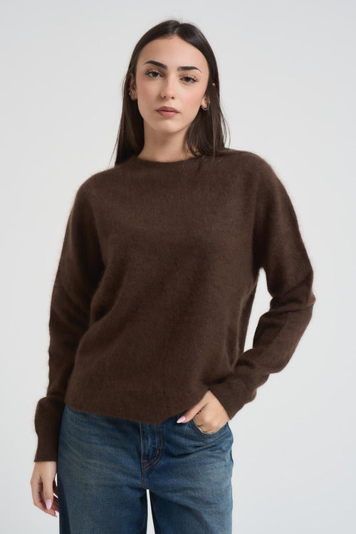 Maglia donna girocollo moro