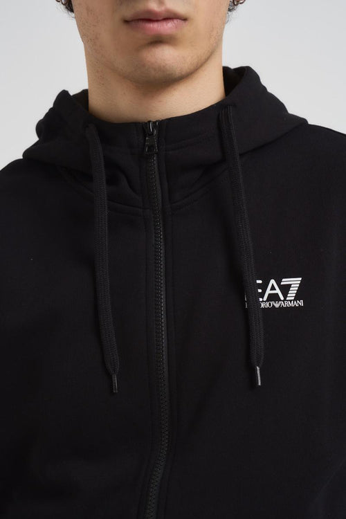 Felpa uomo con cappuccio nera - 2