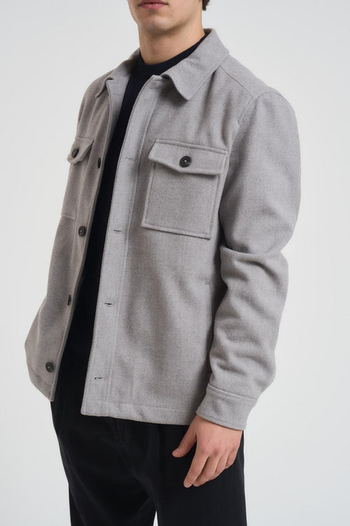 Giubbotto a camicia uomo grigio chiaro - 2