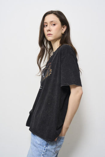 Vintage black oversized women's t-shirt - 3