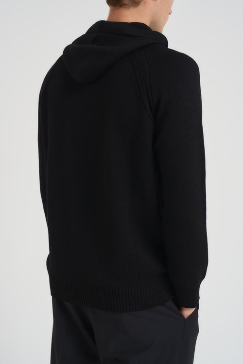 Felpa uomo in maglia nero - 2