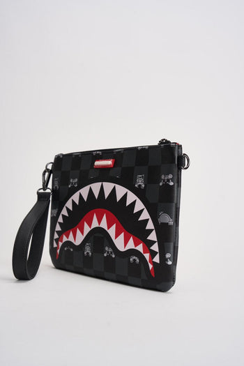 Pochette uomo Peeking Character Check nera - 4