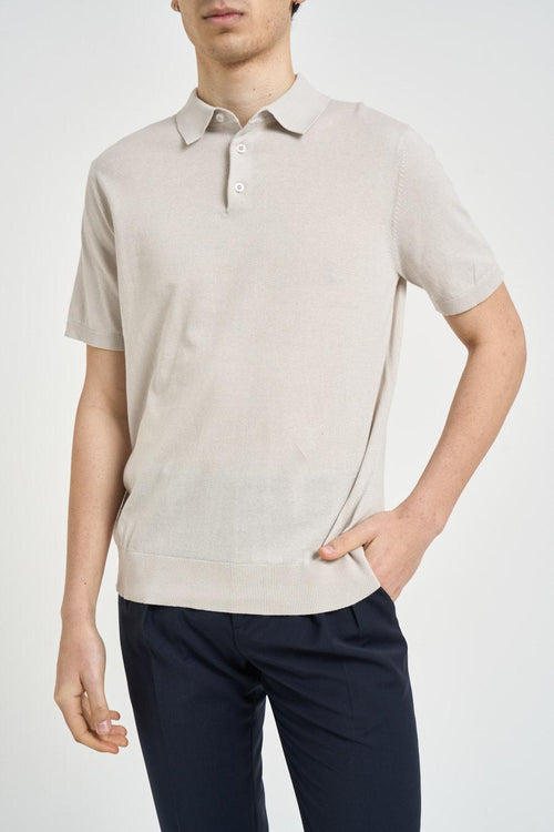Polo uomo in maglia ghiaccio