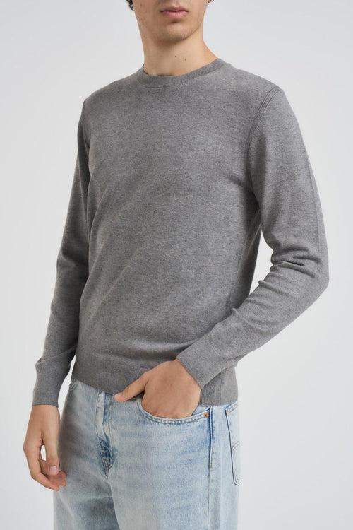 Maglia uomo girocollo grigio chiaro