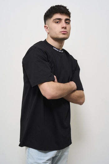 T-shirt uomo girocollo nera - 6