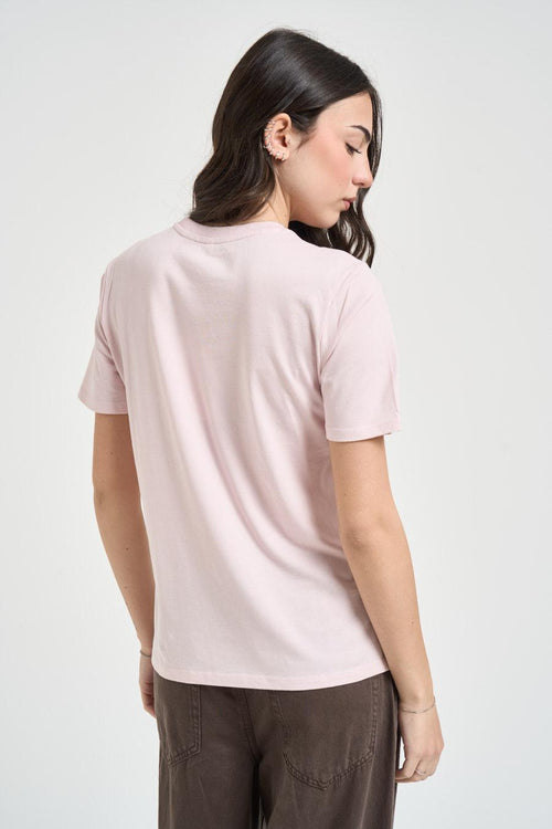 T-shirt donna con strass rosa - 2