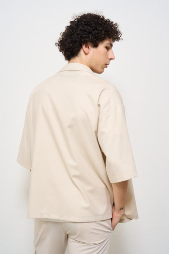 Camicia uomo beige - 5