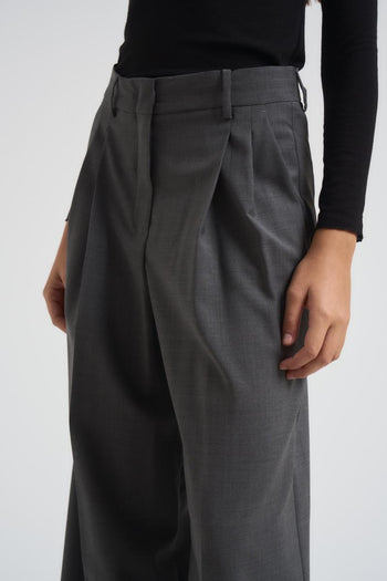 Pantalone donna a palazzo grigio - 5