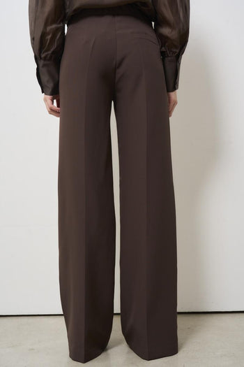 Brown palazzo pants for women - 5