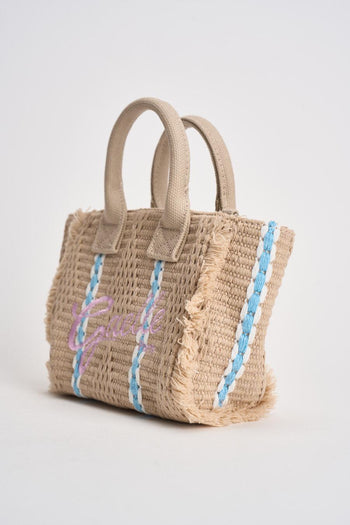Borsa donna mini traforata beige - 3
