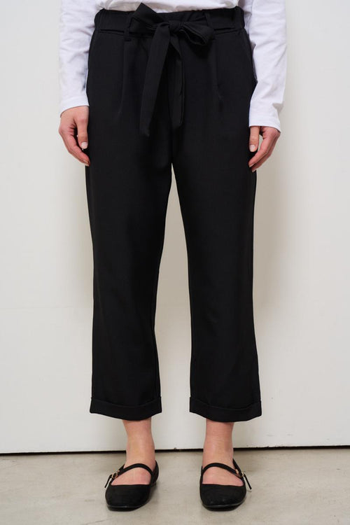 Pantalone donna carrot fit nero