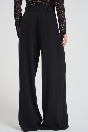 Pantalone donna a palazzo nero - 3