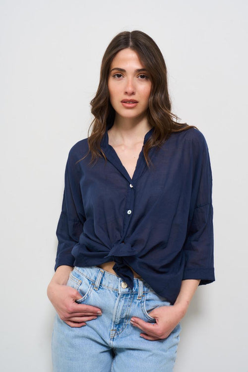 Camicia donna blu notte