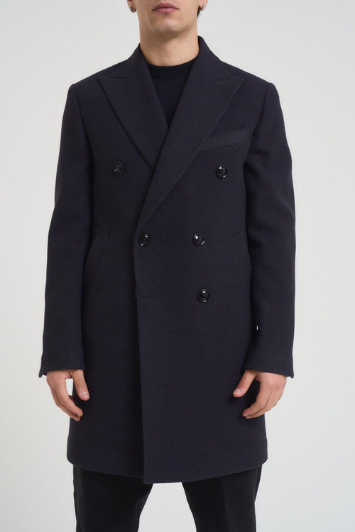 Cappotto uomo doppiopetto blu notte - 2