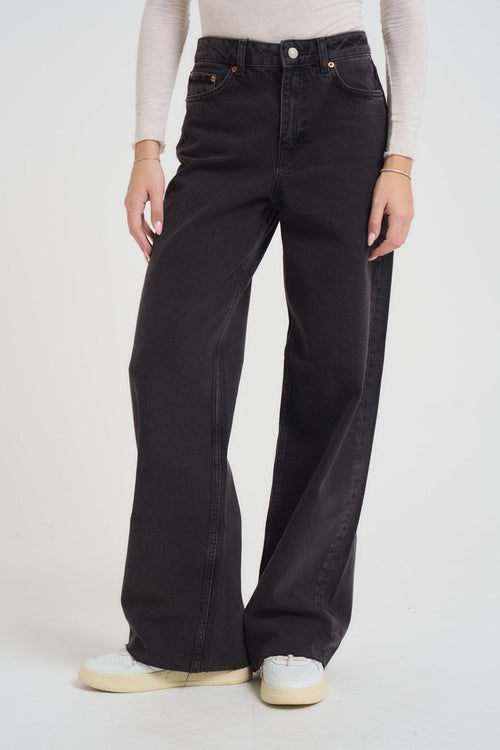 Jeans donna nero a palazzo - 2