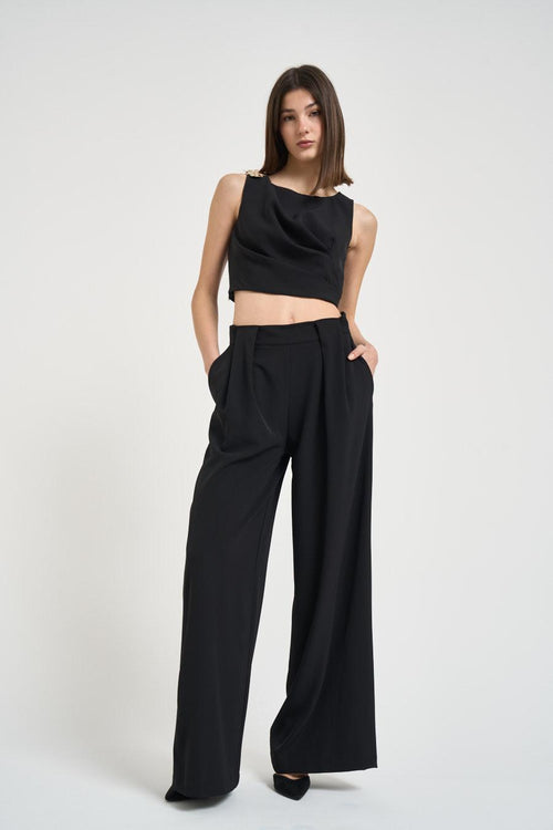 Top donna nero