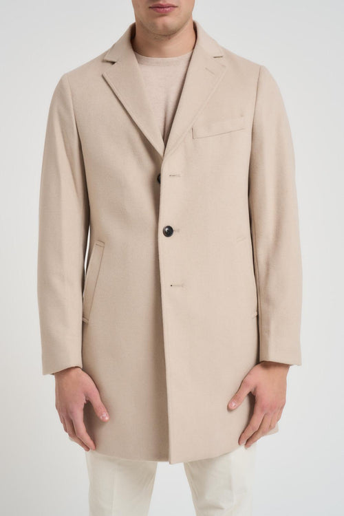 Cappotto uomo monopetto beige