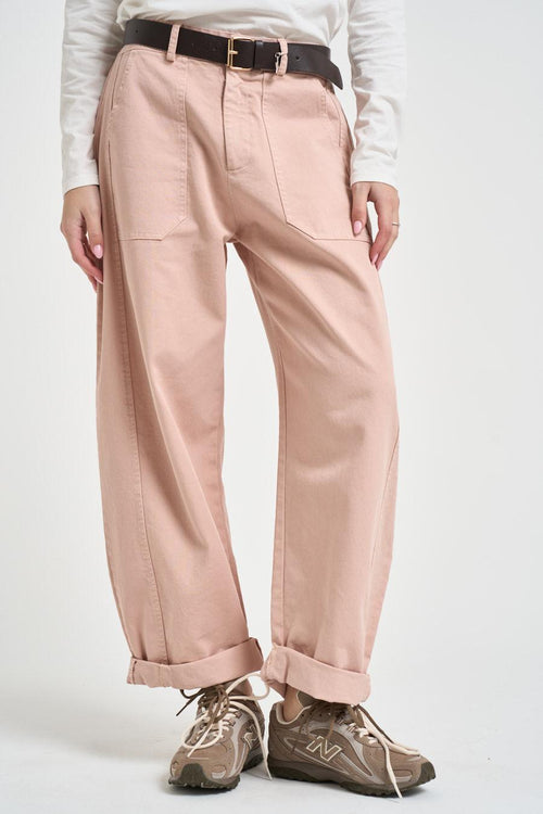 Pantalone donna balloon rosa cipria - 1