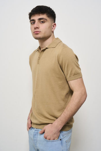 Beige men's polo - 3