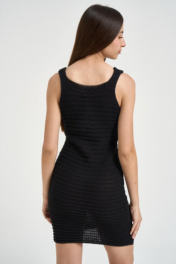 Abito donna in maglia nero - 3