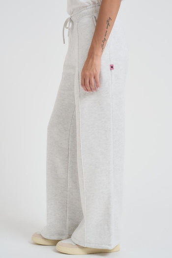 Pantalone donna a palazzo Demiz grigio chiaro - 3