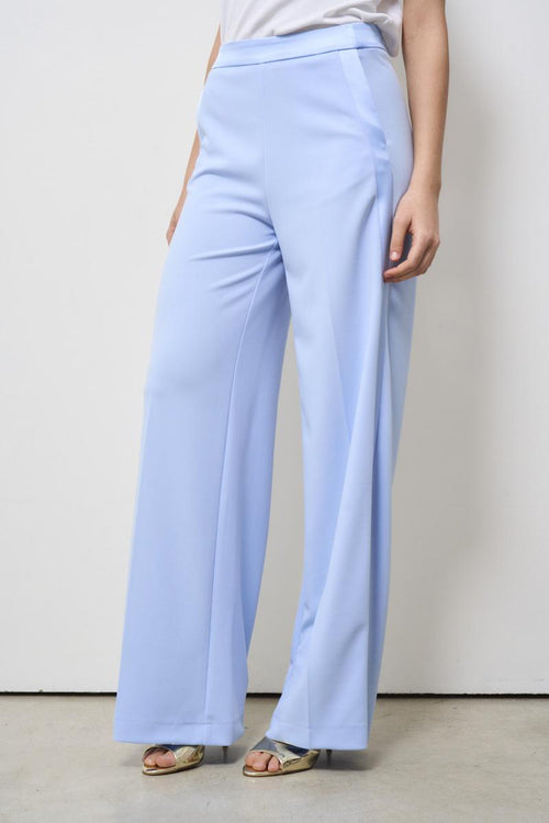 Pantalone donna gamba dritta celeste - 2