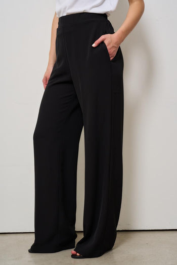 Pantalone donna a palazzo nero - 3