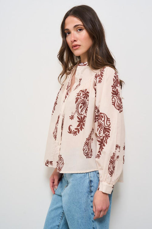 Blusa donna fantasia rosa - 2