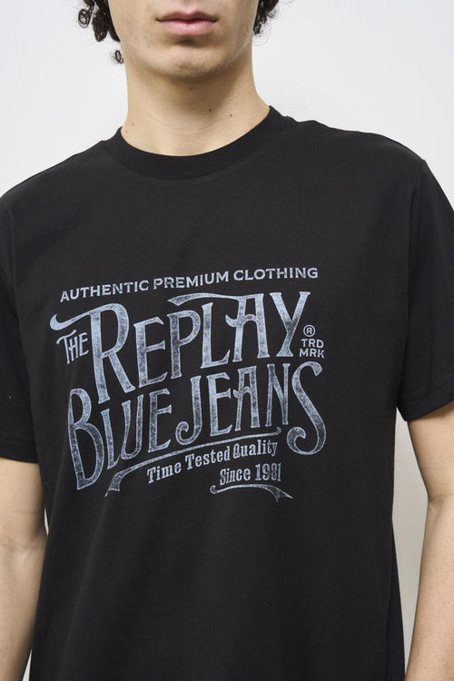 T-shirt uomo girocollo nera - 2