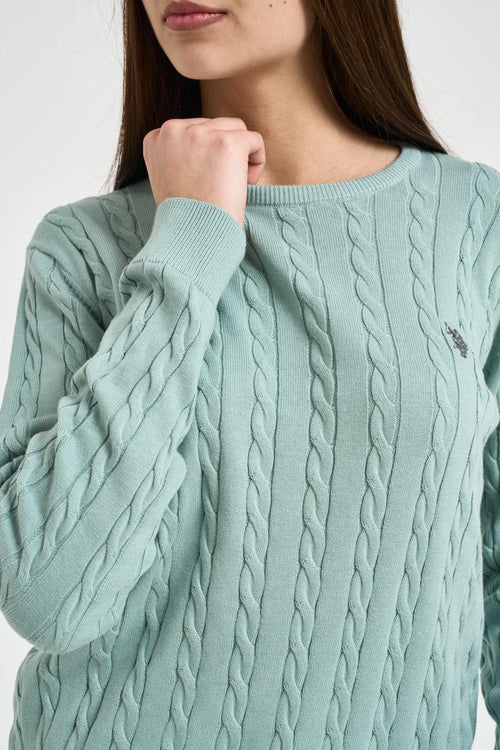 Maglia donna a treccia tiffany - 2