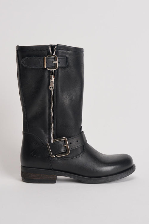 Stivale donna biker nero