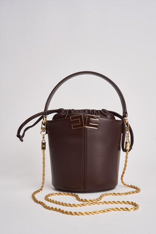 Borsa donna a secchiello marrone