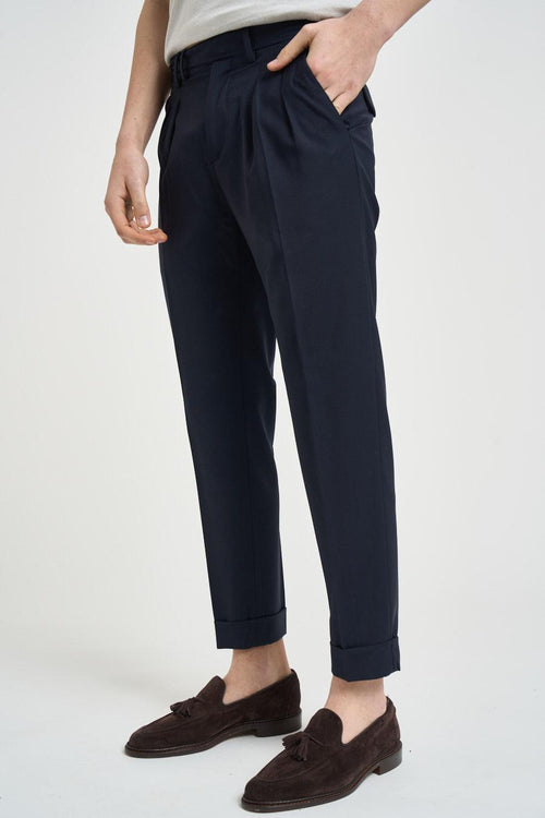 Pantalone uomo chino blu - 2