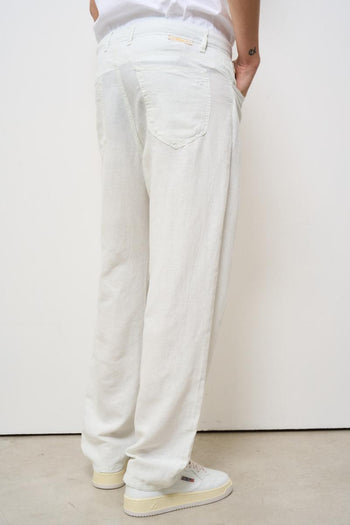 Jeans uomo in denim bianco - 4