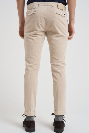 Pantalone uomo skinny a costine beige - 4