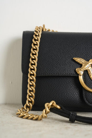 Borsa donna nera a tracolla Love soft mini - 3