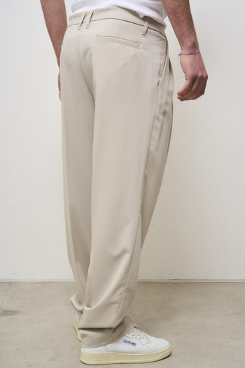 Men's cream baggy trousers - 4