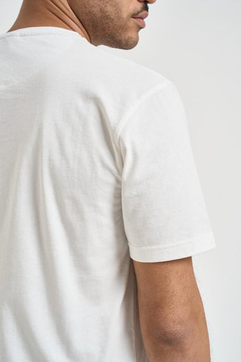 T-shirt uomo girocollo bianca con stampa - 4