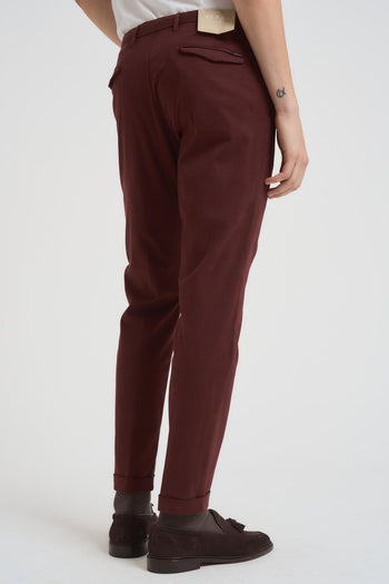 Pantalone uomo dritto bordeaux - 4