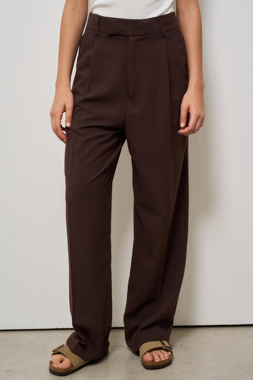 Pantalone donna a palazzo marrone - 2