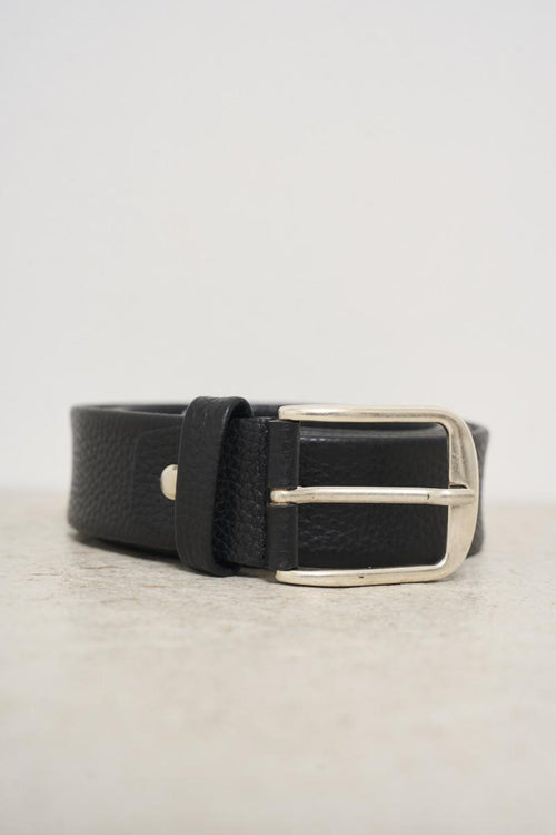 Cintura uomo in vera pelle nera - 2