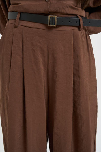 Pantalone donna gamba ampia moro - 4