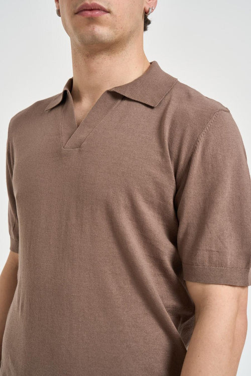 Polo uomo in maglia fango - 2