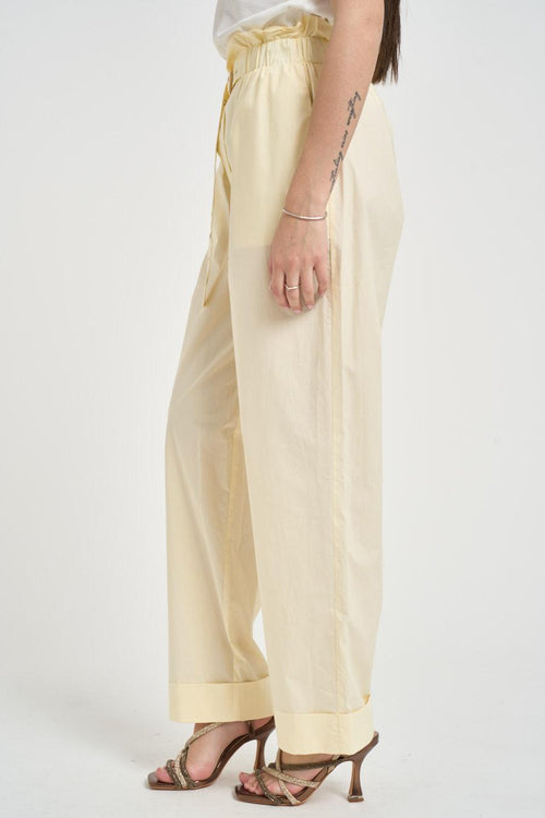 Pantalone donna con cintura giallo - 2