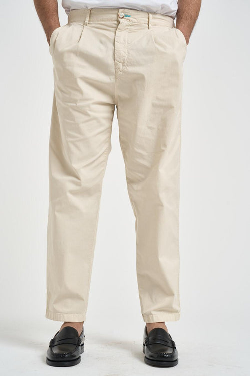 Pantalone uomo carrot fit panna - 1