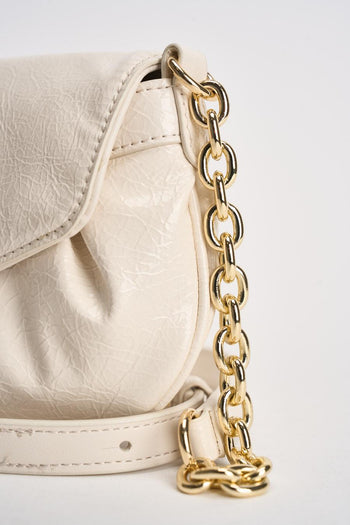 Borsa donna con logo panna - 4