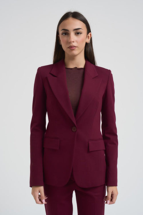 Giacca donna monopetto bordeaux - 2