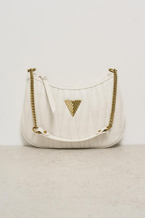 Quilted women's bag cream