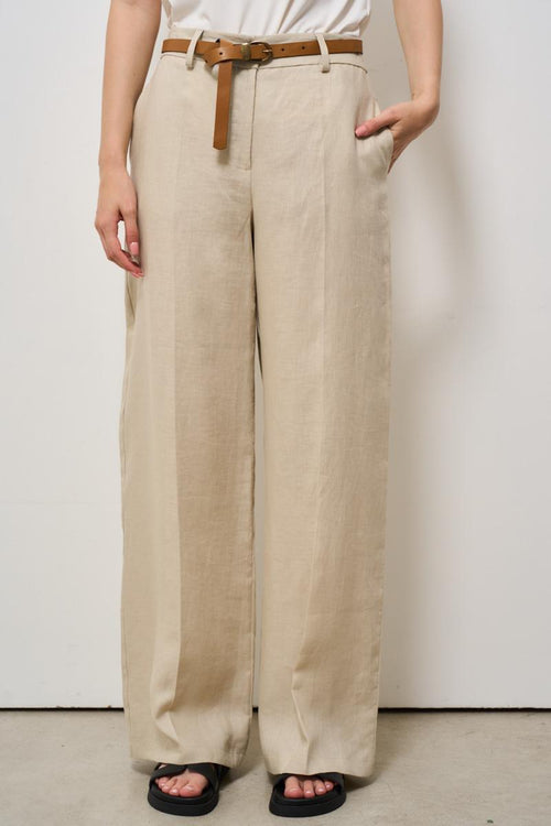 Pantalone donna a palazzo panna